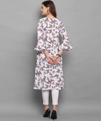 Heavy Digital Print Kurta With Fancy Bell Sleeves 4