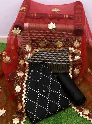 VredeVogel Black Graceful Salwar Suits & Dress Materials 1