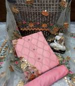 VredeVogel Pink Graceful Salwar Suits & Dress Materials