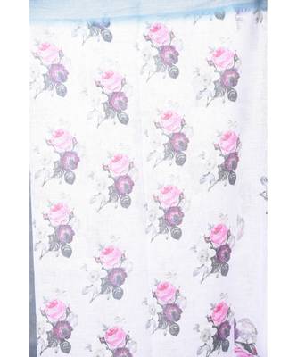 multicolor Handloom Linen digital print sarees 5
