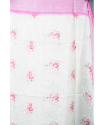 multicolor Handloom Linen digital print sarees 5