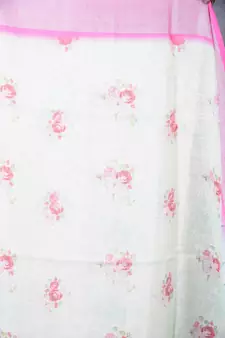 multicolor Handloom Linen digital print sarees