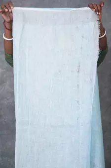 multicolor Handloom Linen digital print sarees