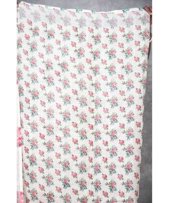 multicolor Handloom Linen digital print sarees 5