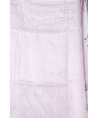 multicolor Handloom linen Banarsi Saree With Digital Print 5