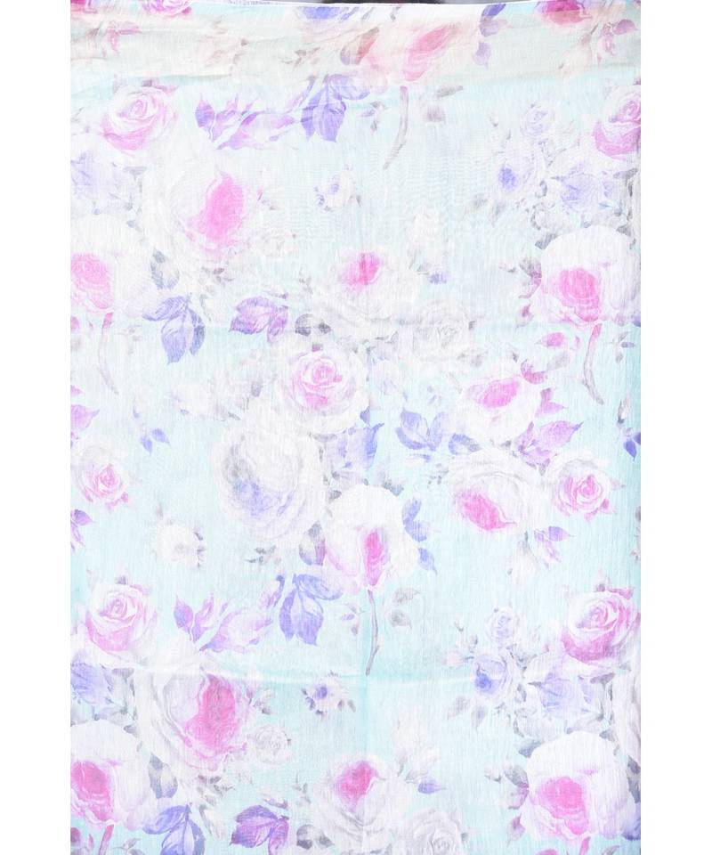 multicolor Handloom linen With Digital Print