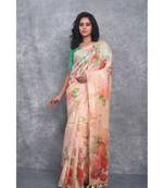 multicolor Handloom linen With Digital Print