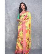 multicolor Handloom linen With Digital Print