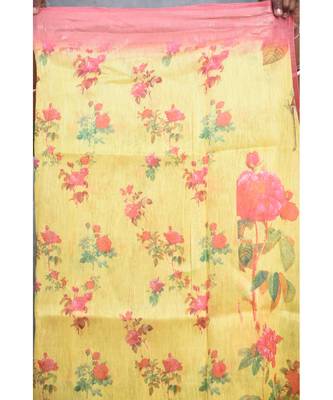 multicolor Handloom linen With Digital Print 5