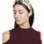 Nude & Multi Floral Embellished Faux Silk  Hair Band