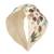 Nude & Multi Floral Embellished Faux Silk  Hair Band