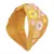 Orange & Multi Floral Embellished Faux Silk  Hair Band