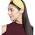 Orange & Multi Floral Embellished Faux Silk  Hair Band