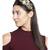 Black & Gold Floral Embellished Faux Silk  Hair Band