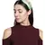 Pastel Green & Gold Floral Embellished Faux Silk  Hair Band