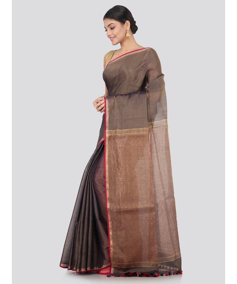 multicolor Women s multicolor hand woven handloom sarees With Blouse