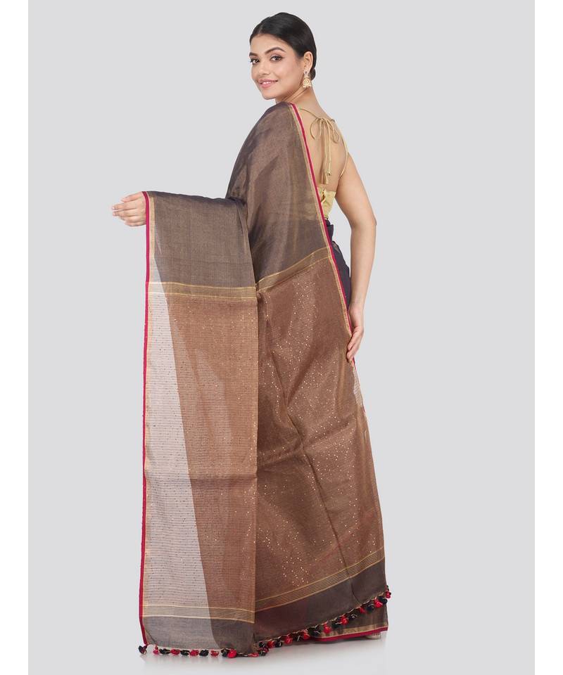 multicolor Women s multicolor hand woven handloom sarees With Blouse