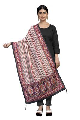 MULTIcolor Traditional Silk Printed Dupatta 1