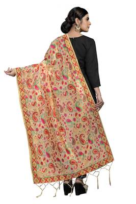 MULTIcolor Traditional Silk Printed Dupatta 3