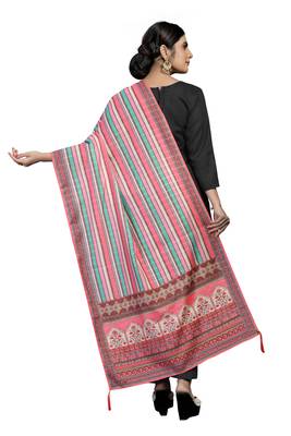 MULTIcolor Traditional Silk Printed Dupatta 3