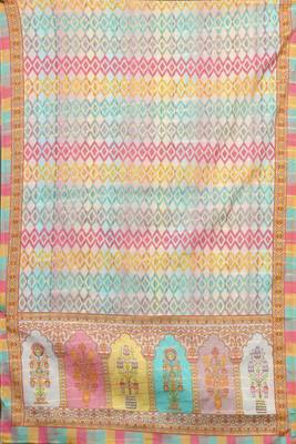 MULTIcolor Traditional Silk Printed Dupatta 4