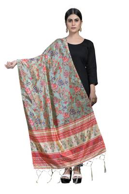 MULTIcolor Traditional Silk Printed Dupatta 1