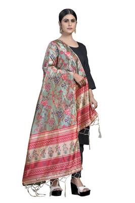 MULTIcolor Traditional Silk Printed Dupatta 2
