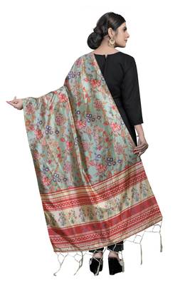 MULTIcolor Traditional Silk Printed Dupatta 3