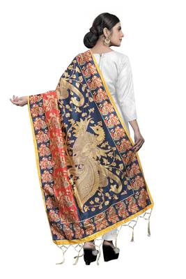 MULTIcolor Traditional Silk Printed Dupatta 3