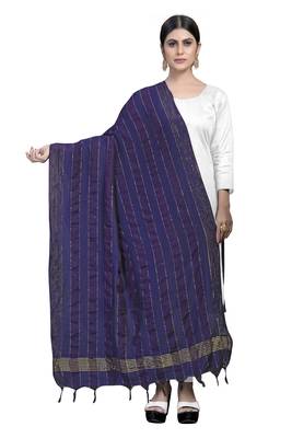 BLUE Traditional Silk Printed Dupatta 1