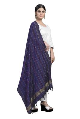 BLUE Traditional Silk Printed Dupatta 2
