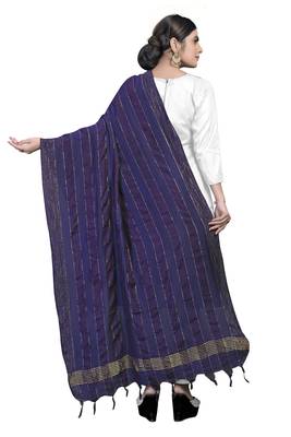 BLUE Traditional Silk Printed Dupatta 3