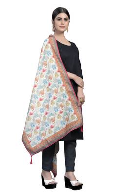MULTIcolor Traditional Silk Printed Dupatta 2