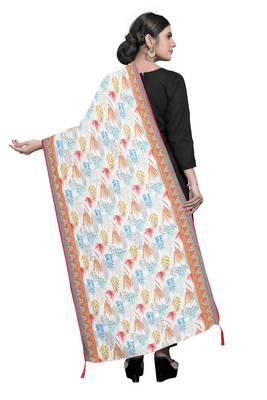 MULTIcolor Traditional Silk Printed Dupatta 3