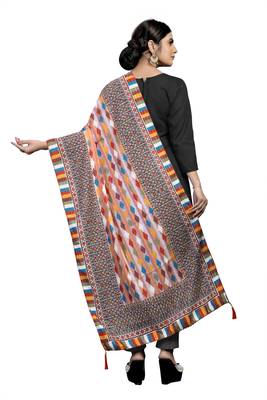 MULTIcolor Traditional Silk Printed Dupatta 3