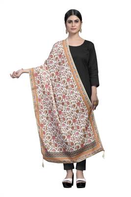 MULTIcolor Traditional Silk Printed Dupatta 1