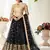 Black zari embroidered net Semi Stitched bridal lehenga