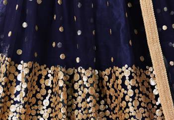 Mesmerizing Purple zari and Sequins embroidered net Semi Stitched bridal lehenga choli designs 2