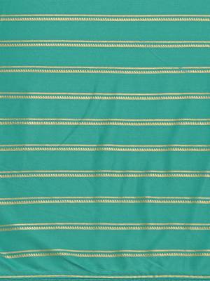 Green Color Malai Silk Foil Print Designer Saree With Sequences Blouse Piece 5