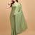 Green Color Satin Silk Stripes Tassels Designer Saree With Digital Print Blouse Piece