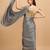 Grey Color Satin Silk Stripes Tassels Designer Saree With Digital Print Blouse Piece
