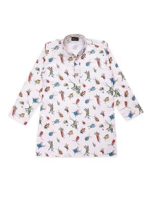 Multicolor printed cotton boys-kurta-pyjama 2