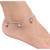 AanyaCentric Combo of 4 Pair Silver Plated Alloy Anklets