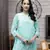 Hand Embroidered Sea Green Faux Georgette Lucknowi Chikankari  Women Short Kurti With Slip