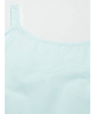 Hand Embroidered Sea Green Faux Georgette Lucknowi Chikankari  Women Short Kurti With Slip 5