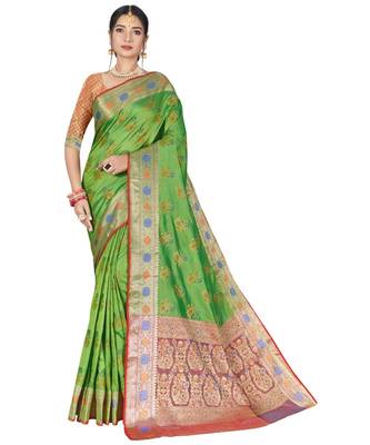 Sea Green Designer Art Silk Party Wear Saree 1