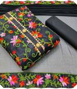 VredeVogel Black Cotton Aagyeyi Fabulous Salwar Suits & Dress Material