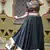 BLACK EMBROIDERED COTTON INDIAN TRADITIONAL FESTIVAL DANDIYA RAAS GARBA SEMI STITCHED NAVRATRI LEHENGA