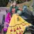 YELLOW EMBROIDERED COTTON INDIAN TRADITIONAL FESTIVAL DANDIYA RAAS GARBA SEMI STITCHED NAVRATRI LEHENGA