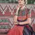NAVY-BLUE & ORANGE EMBROIDERED COTTON INDIAN TRADITIONAL FESTIVAL DANDIYA RAAS GARBA SEMI STITCHED NAVRATRI LEHENGA
